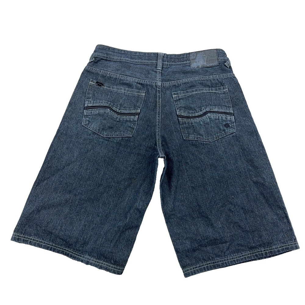 Vintage Enyce Denim Shorts Men 34 Baggy Dark Wash Jorts Skate Grunge Sean Combs